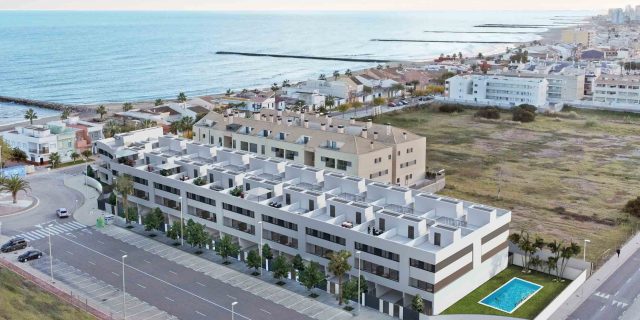 Mirando-al-Mar-Residencial-37-viviendas-en-la-playa-de-Puzol-Valencia---Vista-aerea