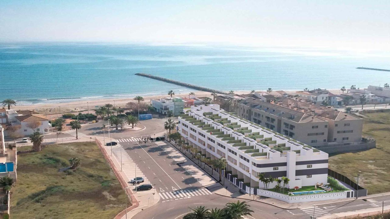 Mirando-al-Mar-Residencial-37-viviendas-en-la-playa-de-Puzol-Valencia---Vista-aerea
