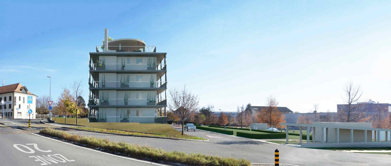 Residencia-para-mayores---Preverenges-Suiza---Fachada