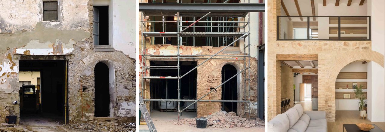 estado de vivienda antes y después de rehabilitación